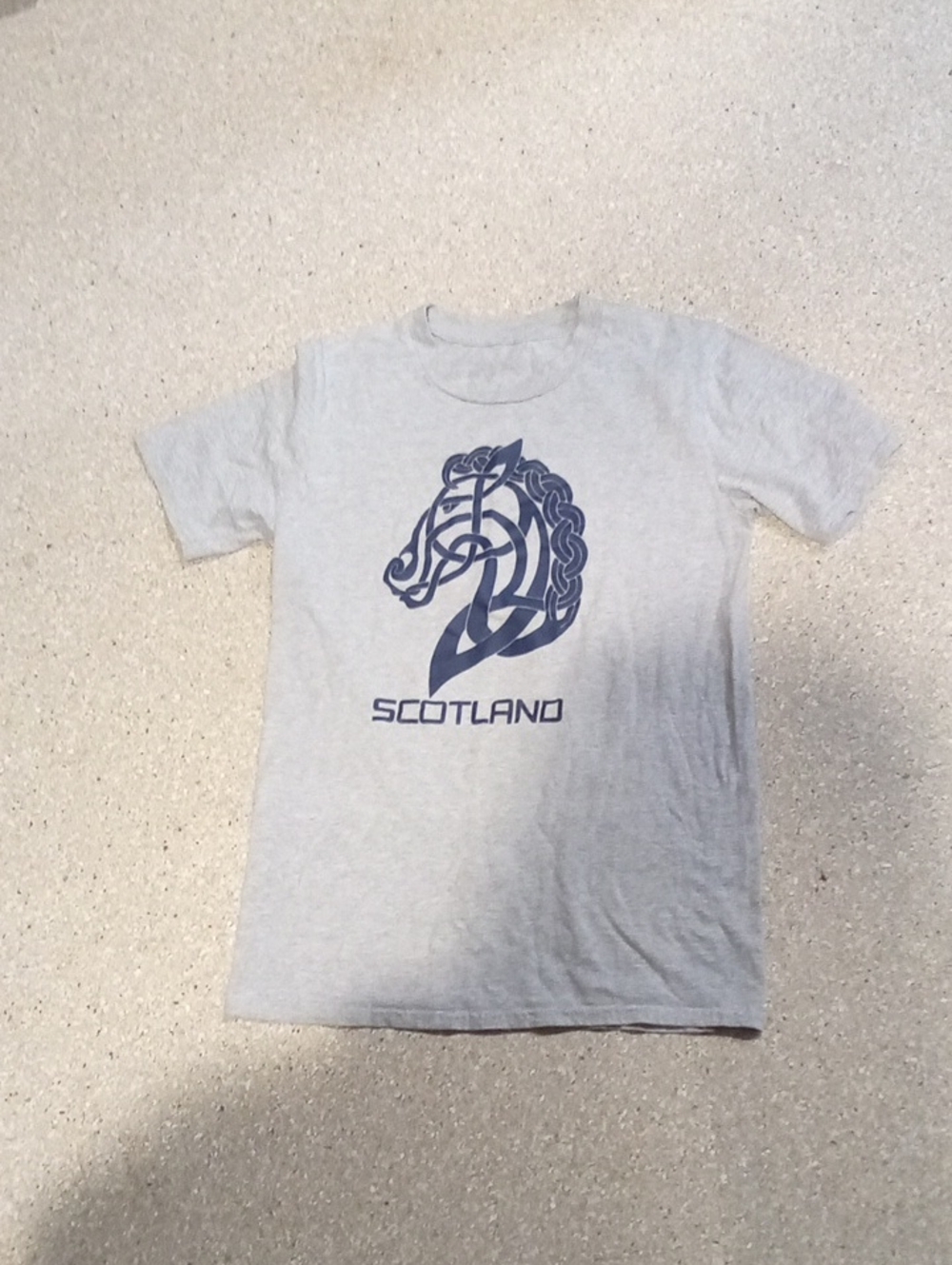 #807 Scotland Graphic  T-Shirt - Light Gray